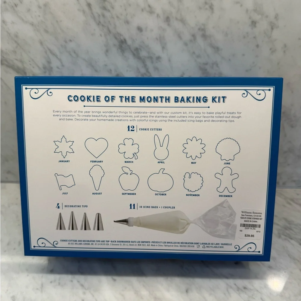 Williams Sonoma Cookie of the Month Baking Kit with Colorful Cutters